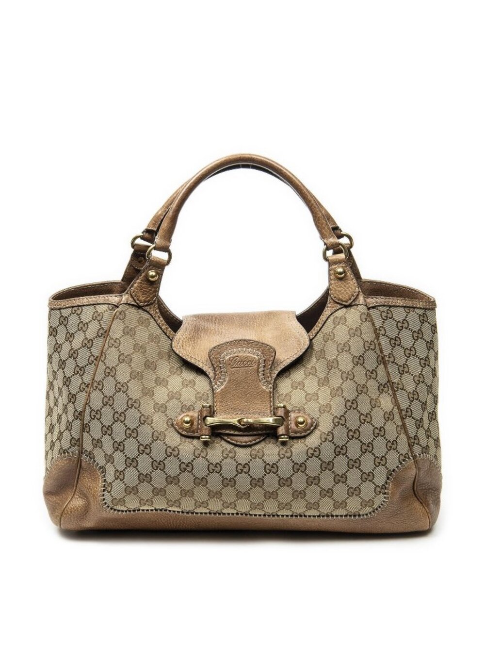 Gucci Large Shape New Pelham Brown Beige GG Canvas
